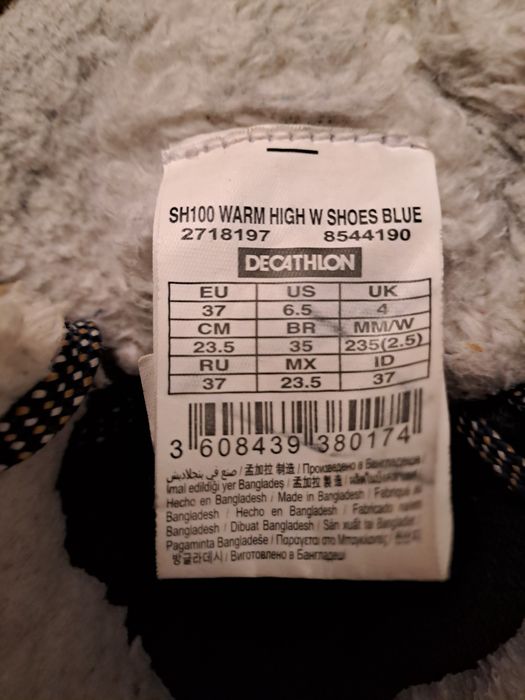 Kozaki śniegowce Decathlon rozmiar 37