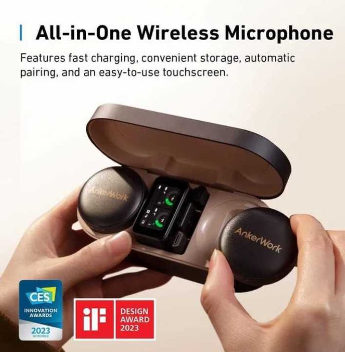 Бездротовий мікрофон AnkerWork M650 Wireless Microphone радіосистема