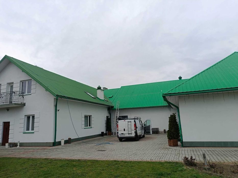 Malowanie dachu, mycie kostki brukowej