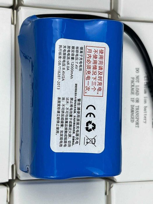 Акумулятор  12000 mAh 7.4V Li-ion для прикормочного кораблика