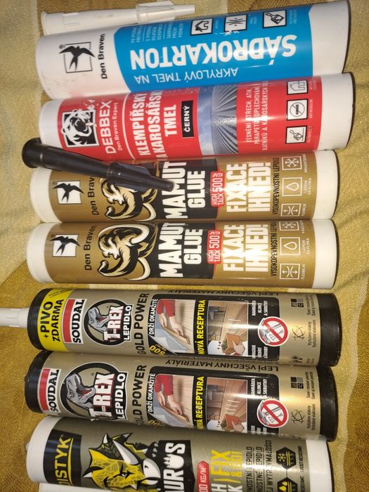 Клей, герметик, Мамут, селікон, акрил