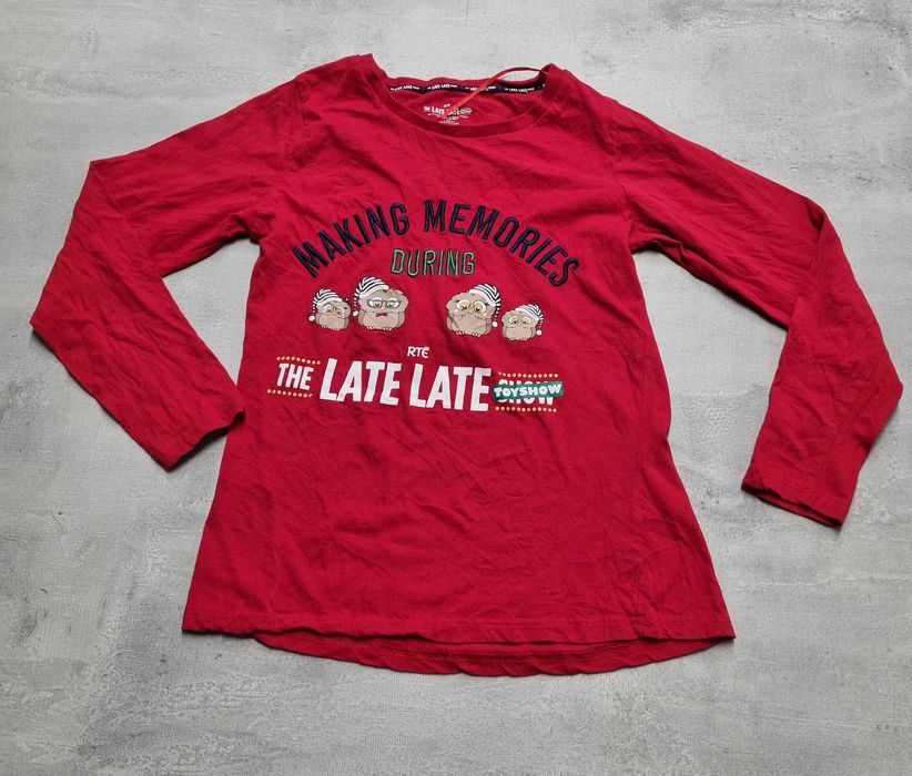 Piżama XS 34 świąteczna koszulka Góra czerwona damska