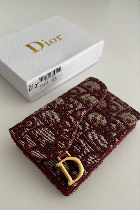 Dior saddle гаманець червоний красный кошелек