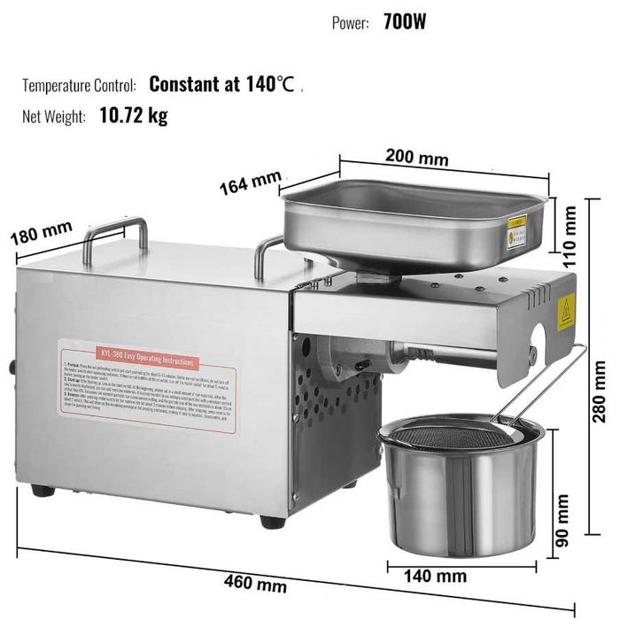 Prensa elétrica de óleo espremedor oleo extractor oleo