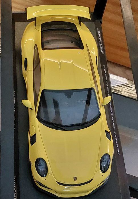 Porsche 911 (991) GT3 RS 2015 (amarelo) Minichamps 1:18