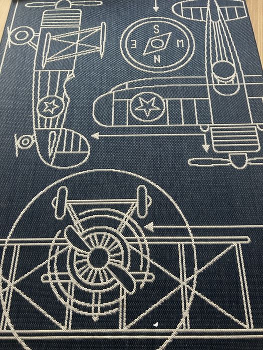 Dywan Yellow Tipi Aeroplan blue chlopiec 120x170