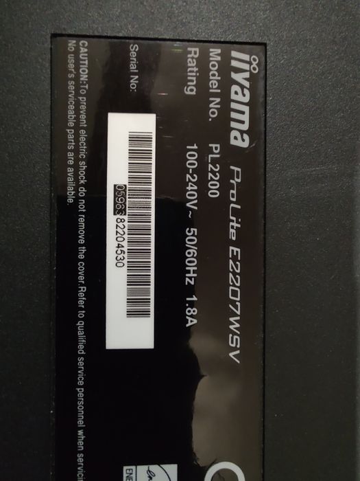 Monitor iiyama ProLite E2207WSV 22 cale