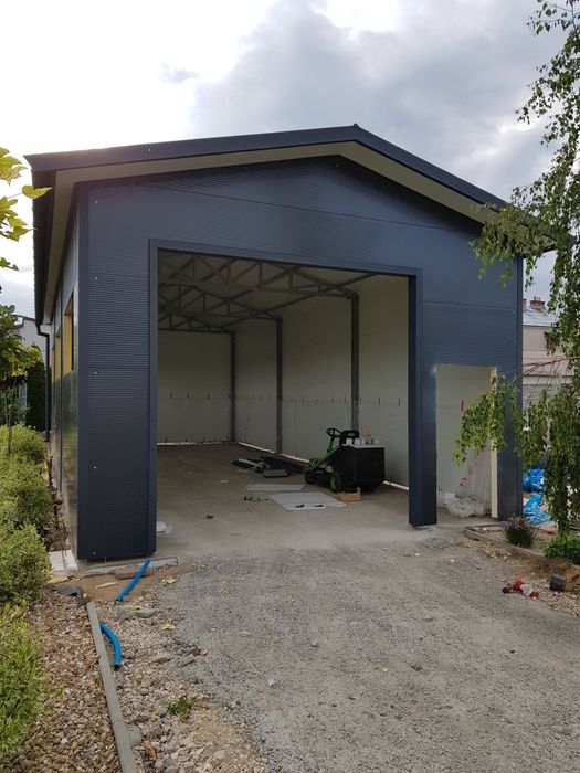 Hala garaż magazyn konstrukcja kratownice dźwigary słupy  6x20x4 laser