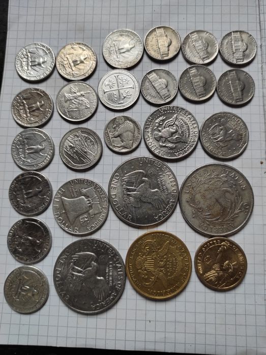 SREBRO monety USA stare