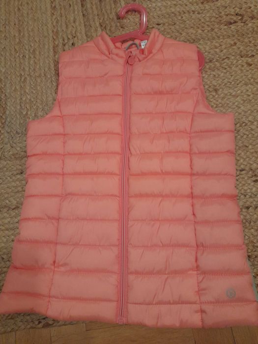 Bezrękawnik,kamizelka nowa Okaidi 152 śliczny róż