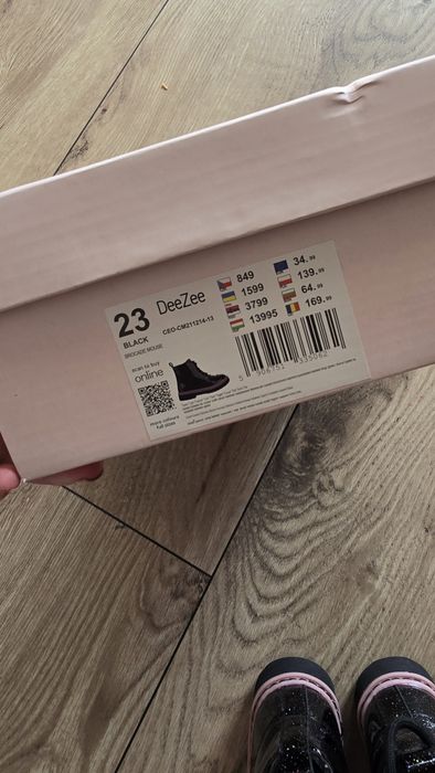 Botki trzewiki kotki dla dziewczynki lakierki r. 23 zimowe przejściowe