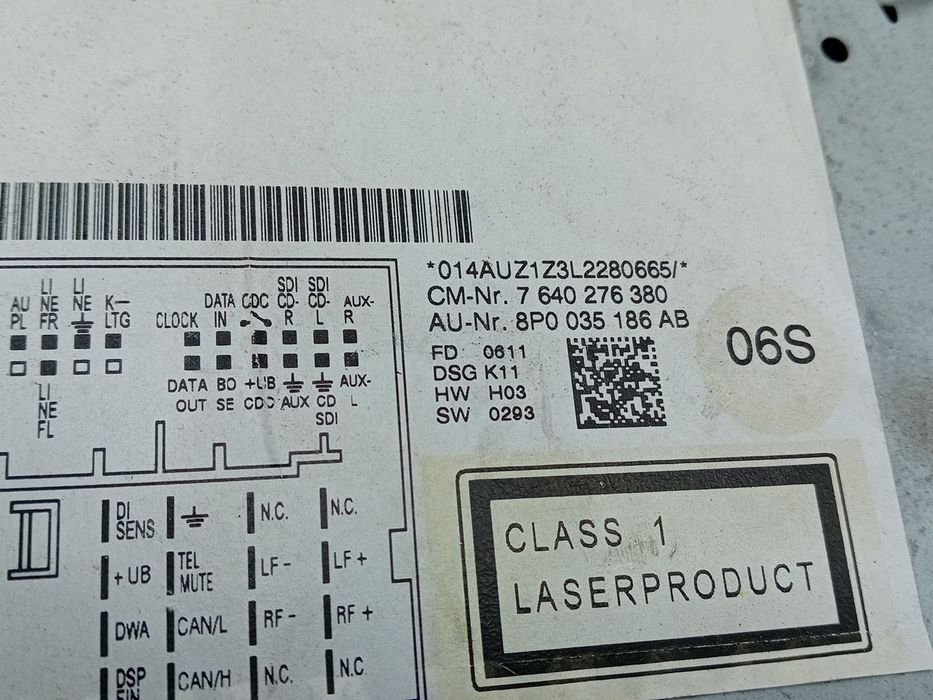 Rádio / auto-rádio AUDI A3 (8P1)