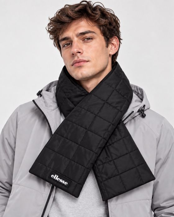 Оригінал Ellesse Leroy шарф стьобаний утеплений чорний unisex One Size