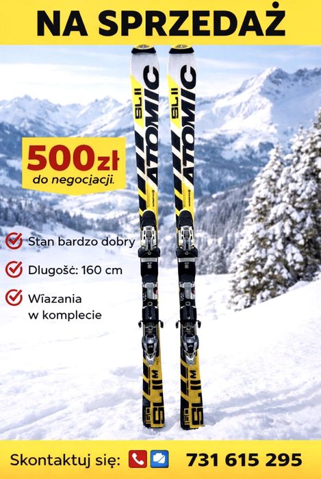 narty Atomic 160  ( cały komplet ;)