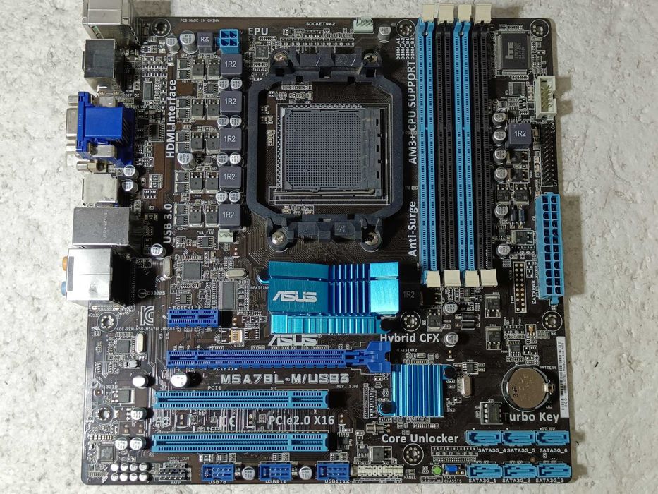 Материнська плата AMD ASUS M5A78L-M/USB3 sAM3+ під процесори серії FX!