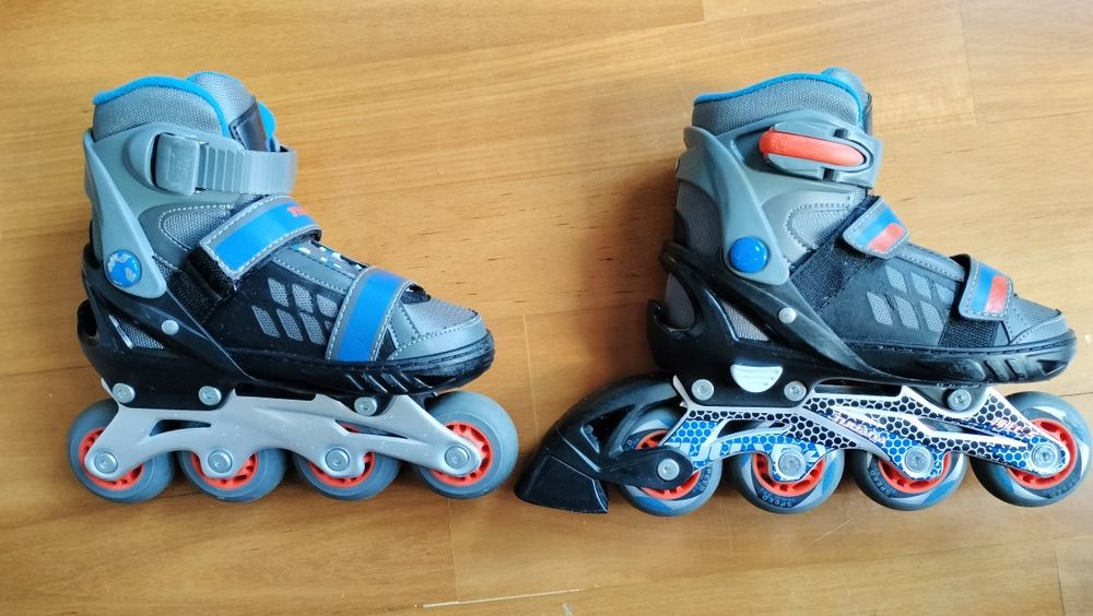 Patins em linha, tamanho ajustável 29-33