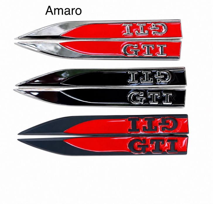 Simbolo Logo GTI/GTD para Volkswagen Golf Grelha, Mala, Laterais (4 Cores)| NOVO