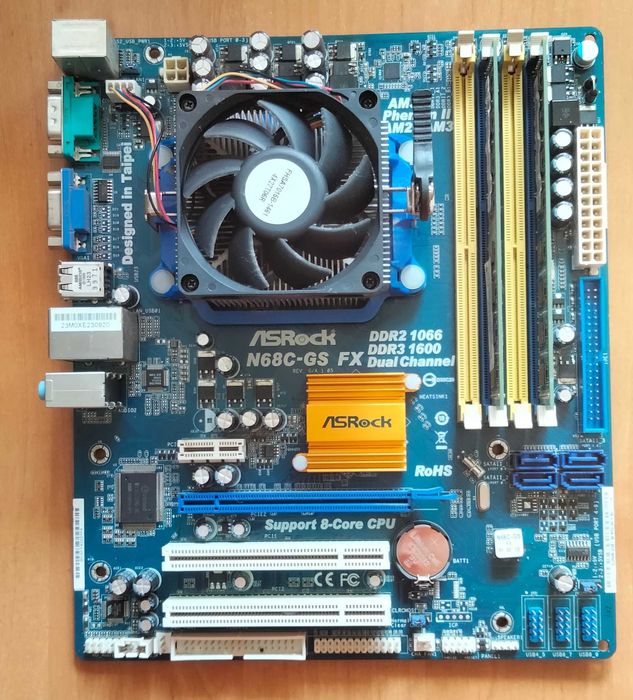 Комплект asrock n68c gs fx+проц AMD FX6100+блок Vinga 450w