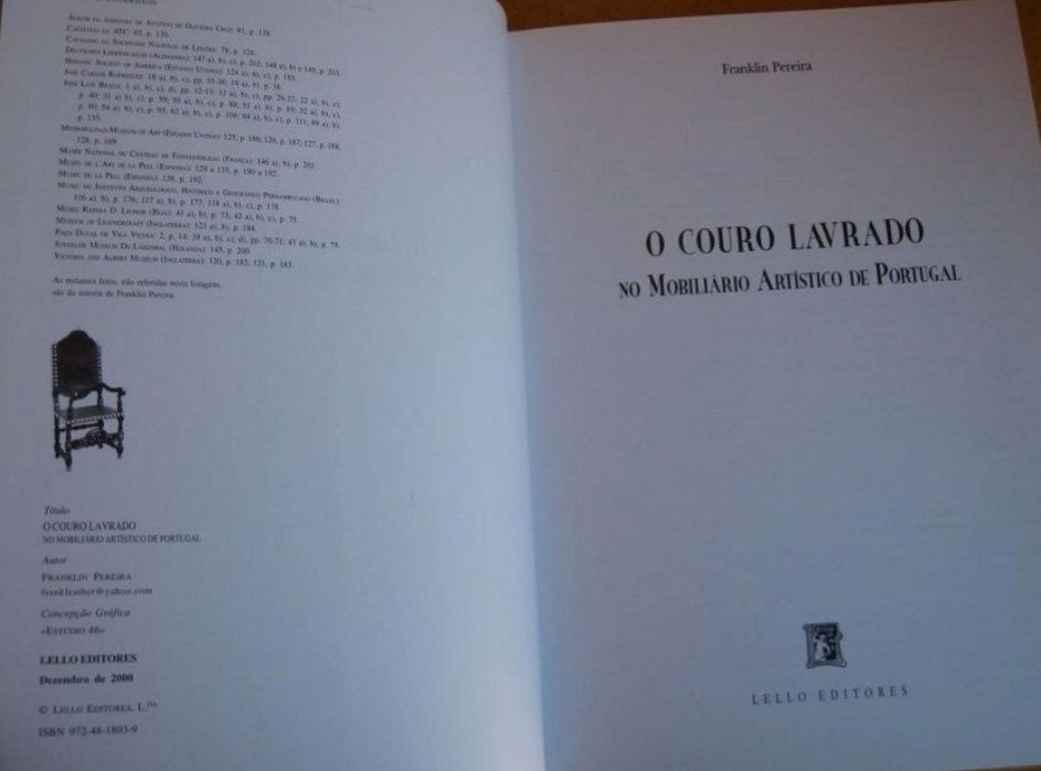 O Couro Lavrado no Mobiliário Artístico de Portugal