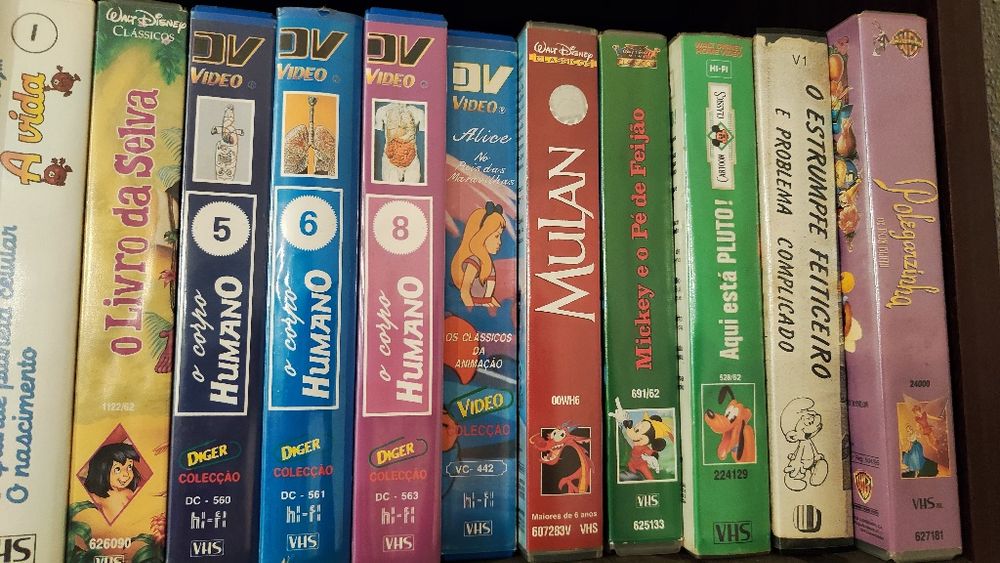 Cassete VHS desenhos animados