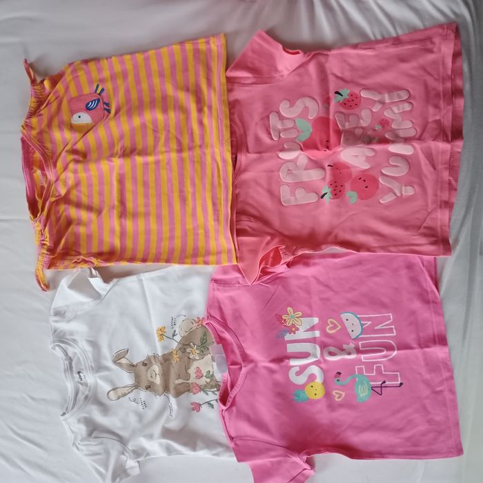 Zestaw koszulek z krótkim rękawem dla dziewczynki r98