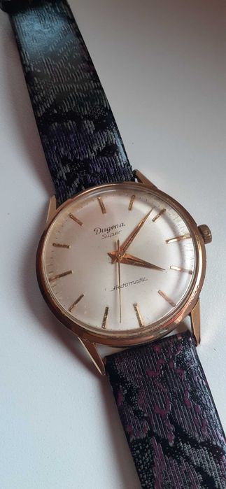 Zegarek DUGENA SUPER 1000A Micro-Rotor 25 Jewels złoty-au20 antyk.