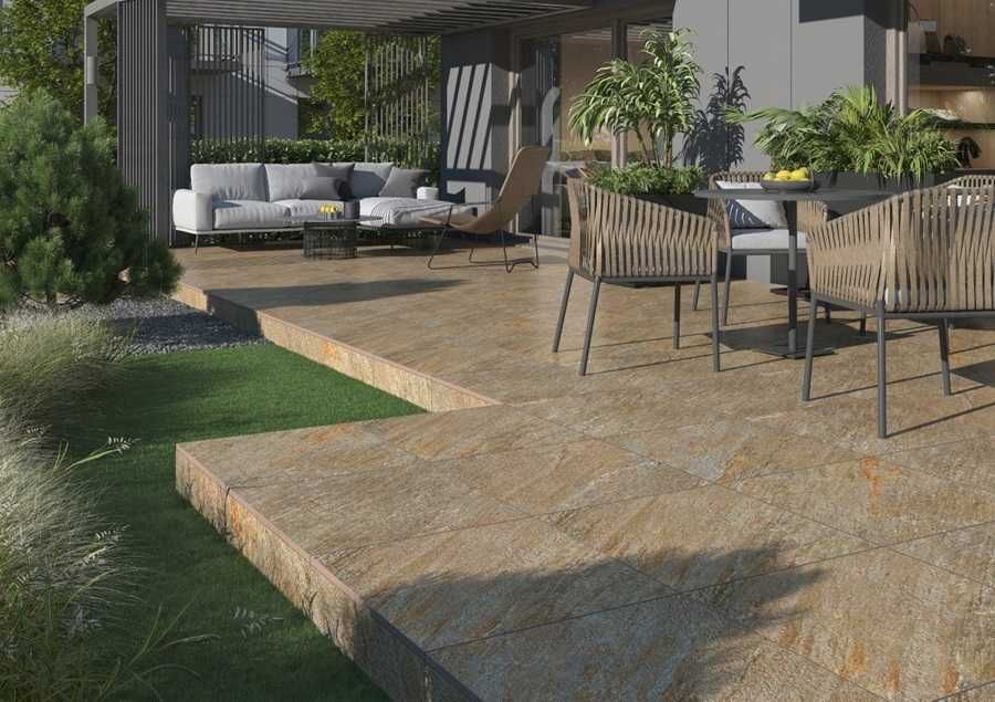 Tanie płyty tarasowe gresowe grubość 2cm CERRAD PIAZZA GREY/ANTRACITE/MULTICOLOR - 3 kolory