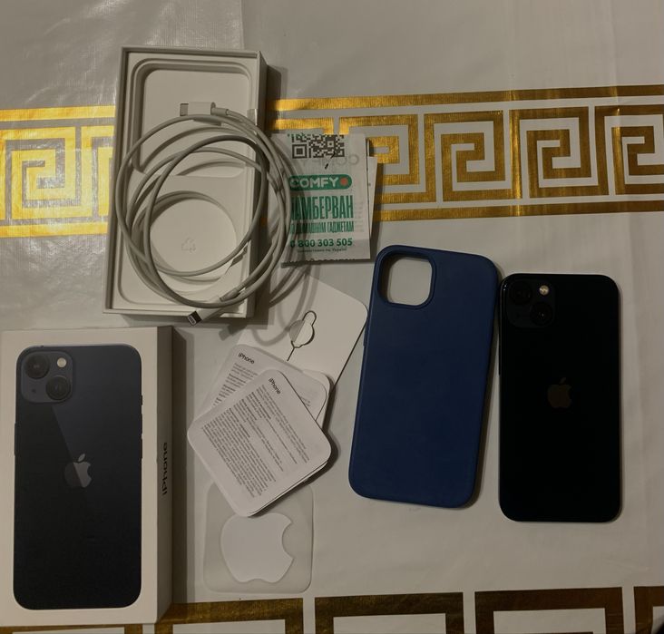 iPhone 13 128 гб новый практически, гарантия, Midnight