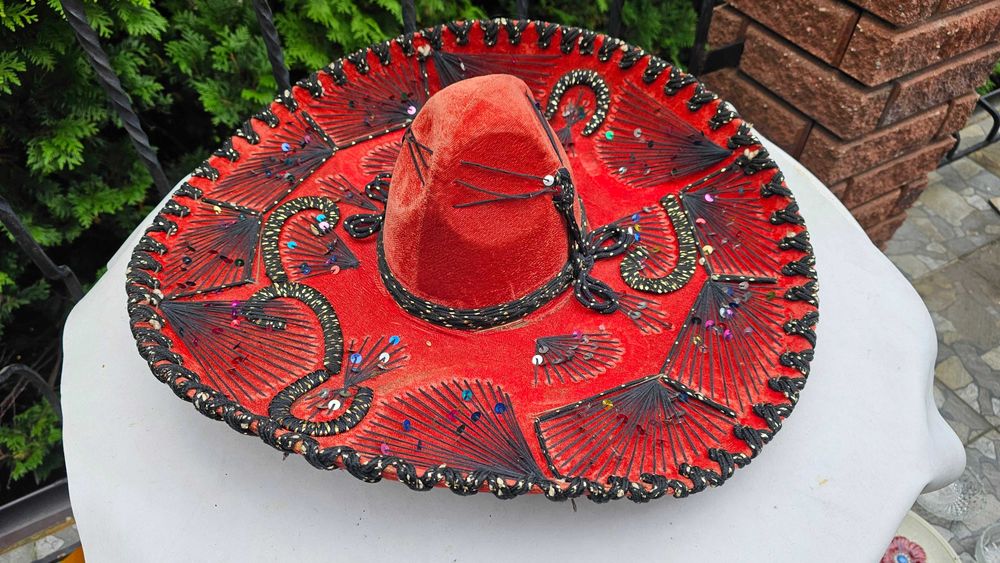 Sombrero,kapelusz meksykański Pigalle,oryginał,do użytku,na wystrój,prezent