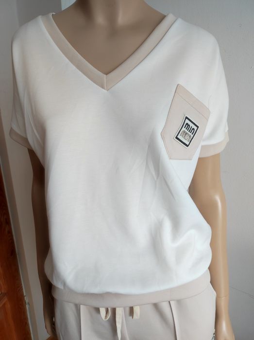 Damski komplet bluzka krótki rękaw plus spodnie