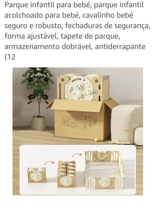 Parque infantil dobrável para bebé