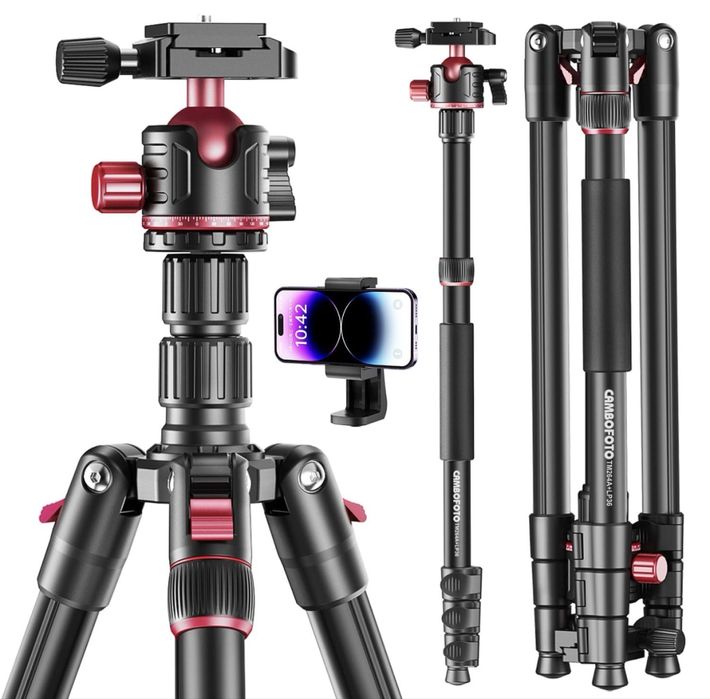 CAMBOFOTO TM264AMLP36 — це алюмінієвий професійний штатив камери фото