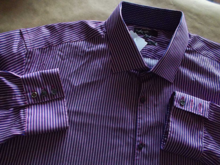 4XL AUTOGRAPH LUXURY Designerska,  Ekskluzywna Koszula Męska 4XL 46 UK