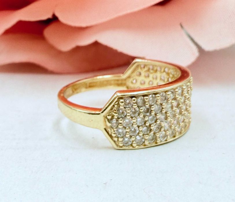 Szeroki złoty pierścionek PR.585 14K R.15