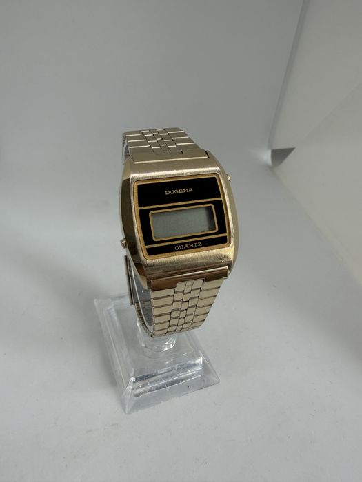 Zegarek męski Dugena LCD Quartz Japan vintage uszkodzony