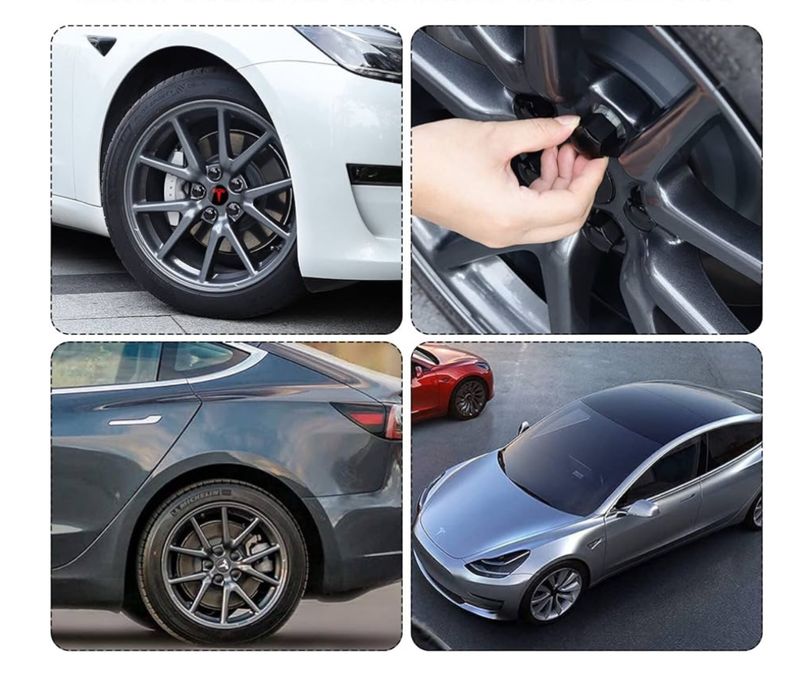 Kit completo tampas e centros jantes Tesla