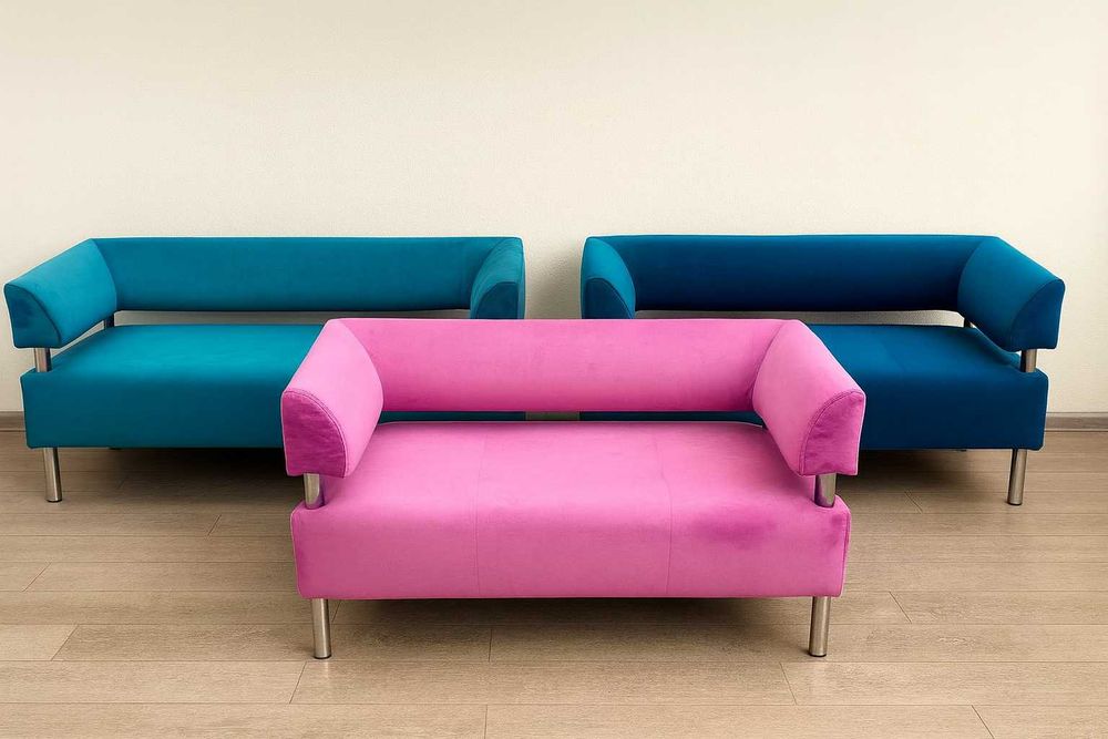 Диваны ожидания от 100 до 200 см для офиса, СТО, больниц, кафе ОПТОМ