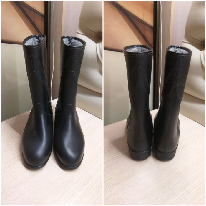 Жіночі гумові чоботи утеплені