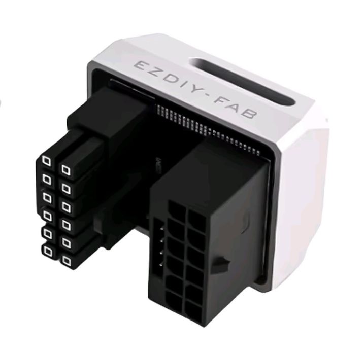 Adapter 12 V HPWR do GPU 180°  600Wat  RVS EZDIY
