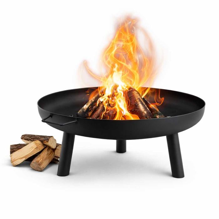 Palenisko ogrodowe 80 cm stalowe czarne XXL do ogniska