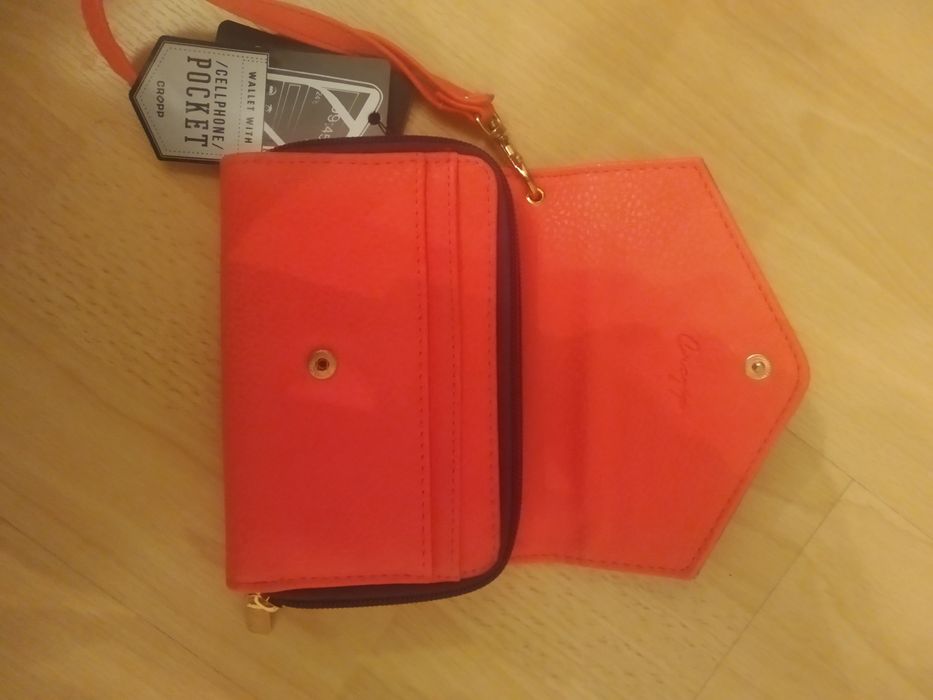 Nowy portfel różowo granatowy cropp prezent