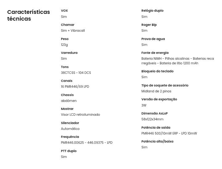 Rádio midland G7 Pro