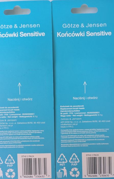 Końcówki do szczoteczki Götze&Jensen