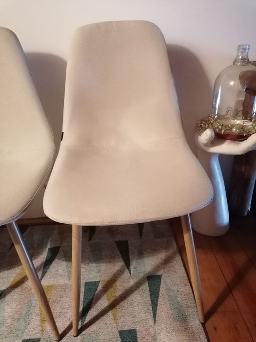 Conjunto de 3 cadeiras estofadas
