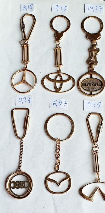 Продам золотые  брелоки для машин