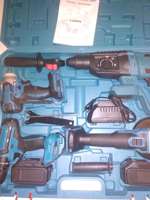 Набор бесщеточного Шуруповерт УШМ Перфоратор Гайковерт аккумуляторного