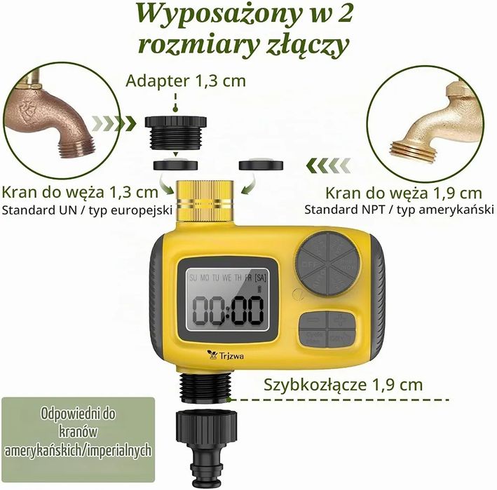 Timer nawadniania z wyświetlaczem LCD