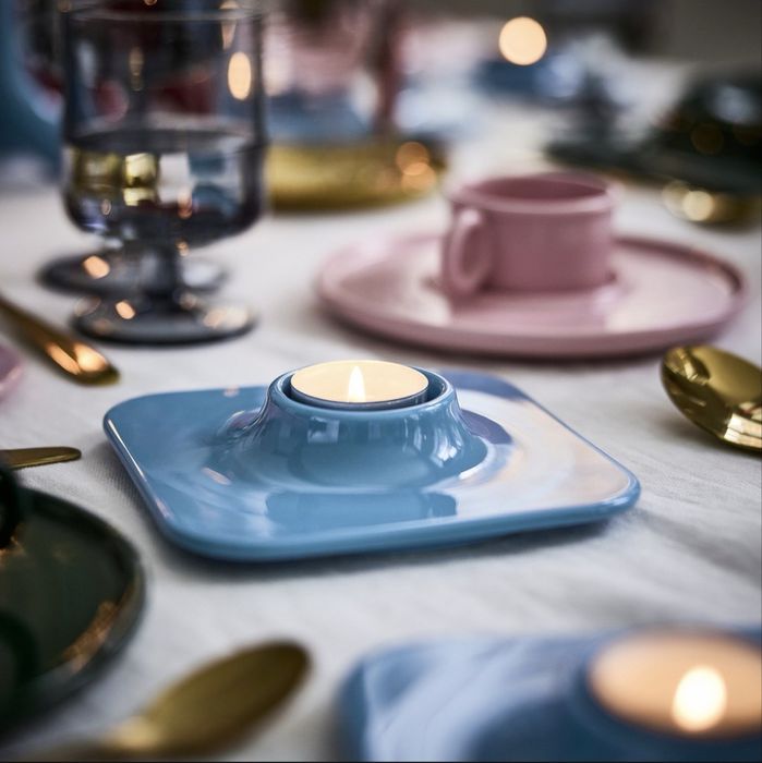 Ikea VINTERFINT półmisek niebieski