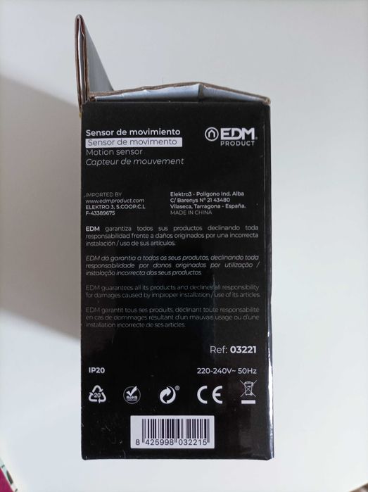 EDM Motion Sensor/Detector | 6 m Detection Range64551488537475122