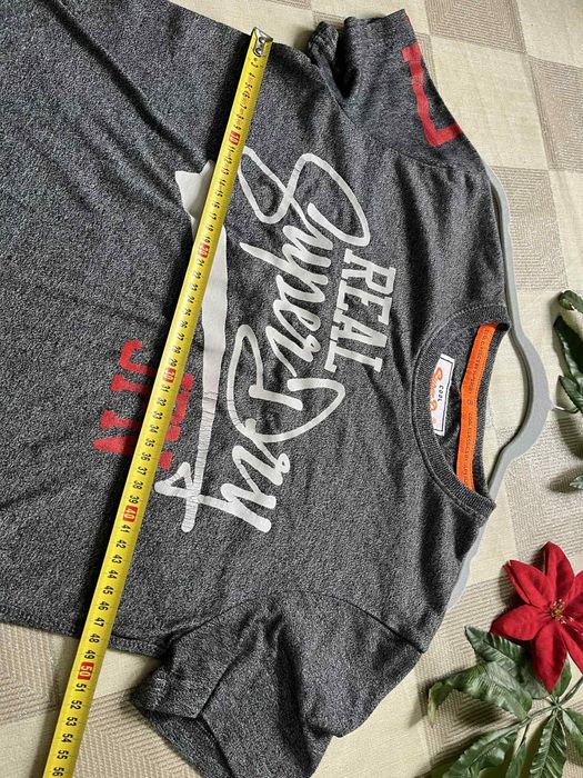 Superdry M koszulka szara t-shirt logo markowa wyprzedaż